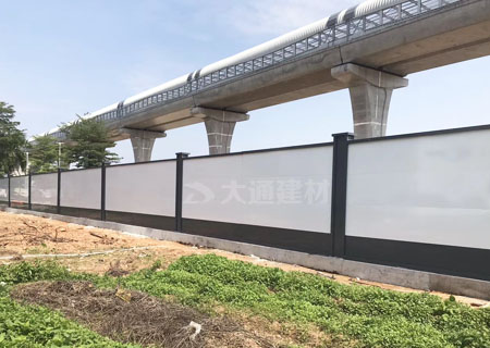 烤漆鋼圍擋a款-深圳標準施工圍擋工程案例-A/B/C類圍擋-深圳市大通建材有限公司鋼圍擋生產定制廠家